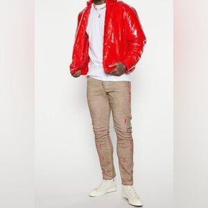 Nova Men Only One Oversized Red Puffer Jacket